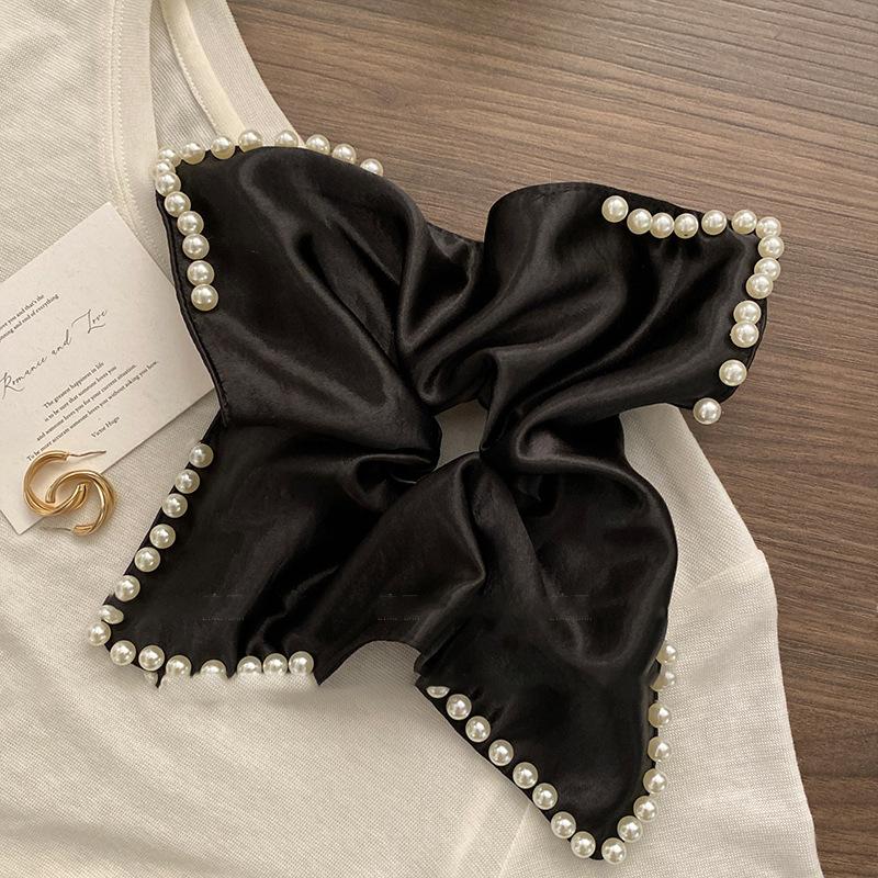 Fabric Square Towel Hair Band, Fashionable, Elegant and Gentle Design Hair Rope, Niche Versatile High Ponytail Hair Accessories