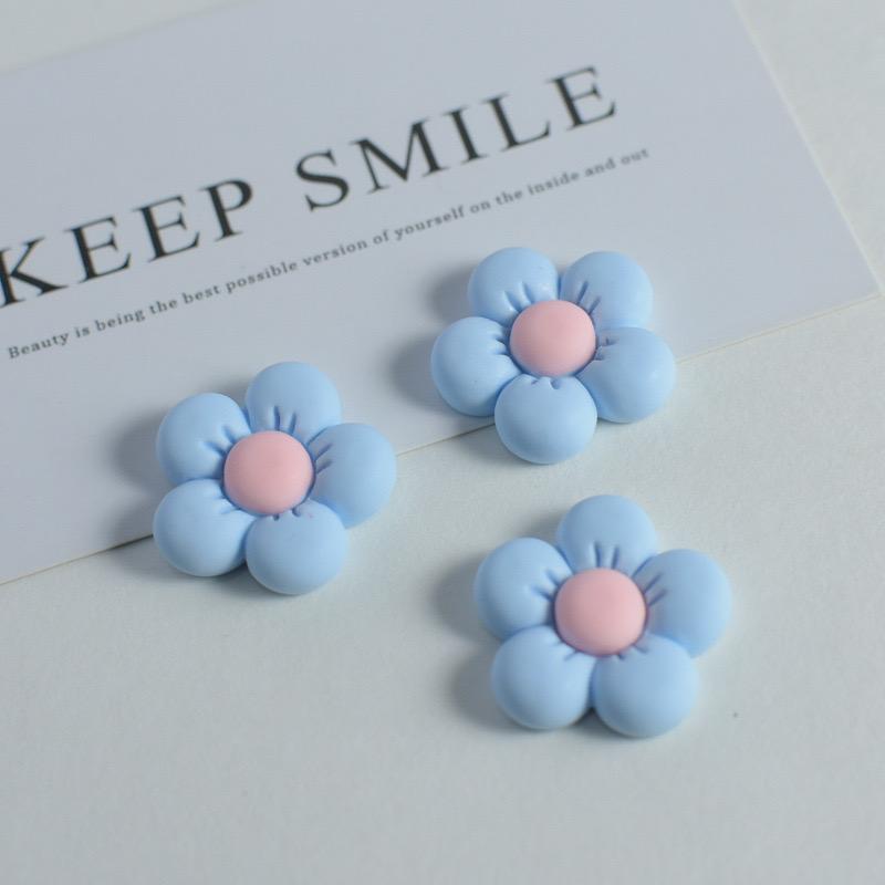 10 Pcs New Cute Cartoon Versatile Little Fresh Flower Series Resin Scrapbook Diy Jewelry Children Gift Hairpin Accessories A60
