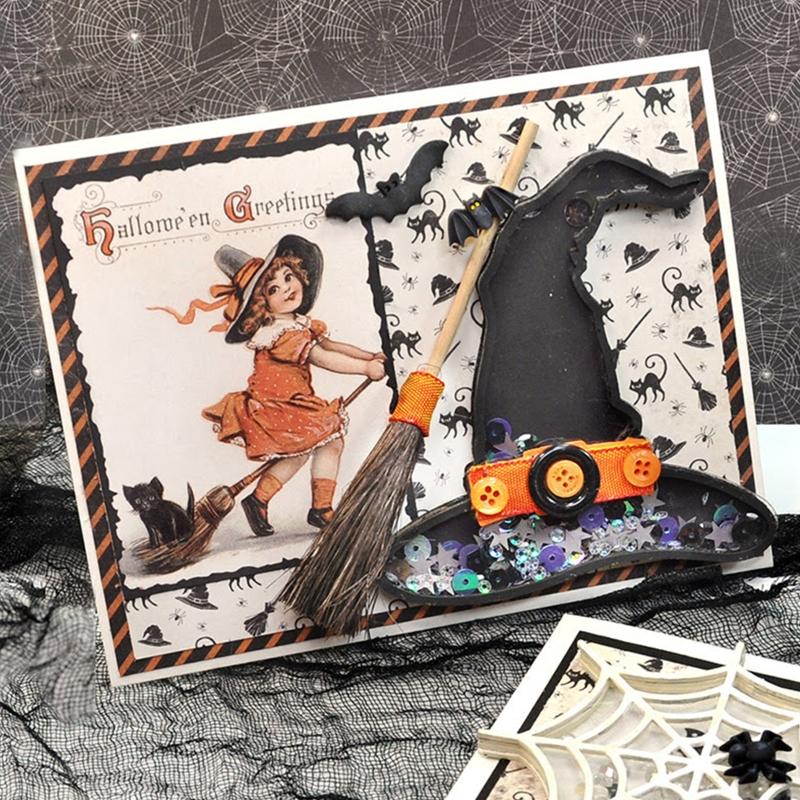 Halloween Hexenhut Metall-Stanzformen Fotoalbum Journal Tagebuch Dekoration