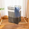 1PC Grey Large Capacity Waterproof Cotton Linen Dirty Clothes Basket Simplified Clothes Sundrie Storage Box Foldable Storage Bag