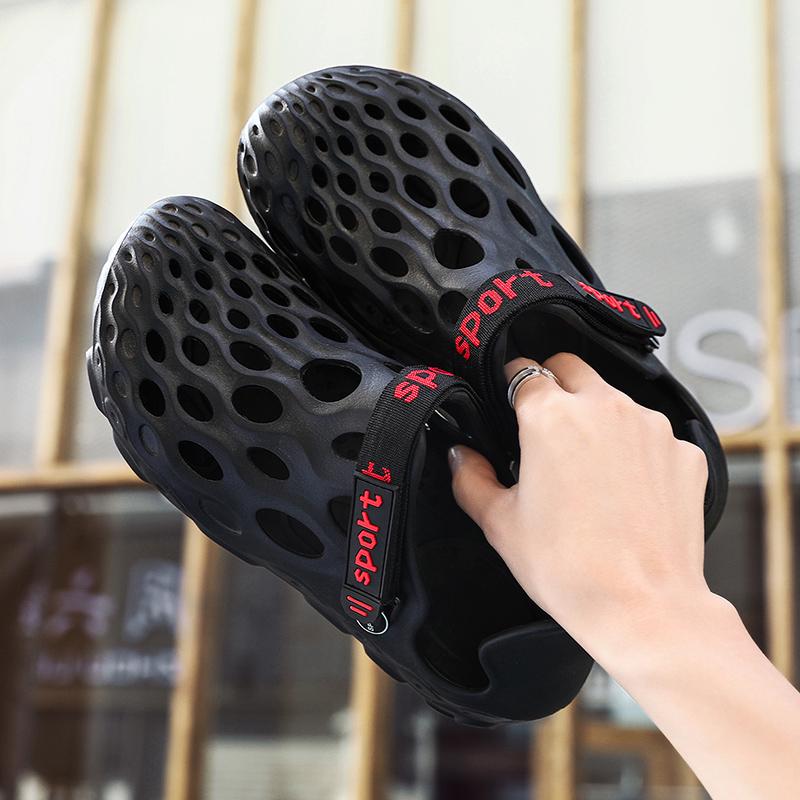

Классические садовые сабо без шнуровки, мужские быстросохнущие летние пляжные тапочки, дышащие уличные сандалии, садовая обувь на платформе