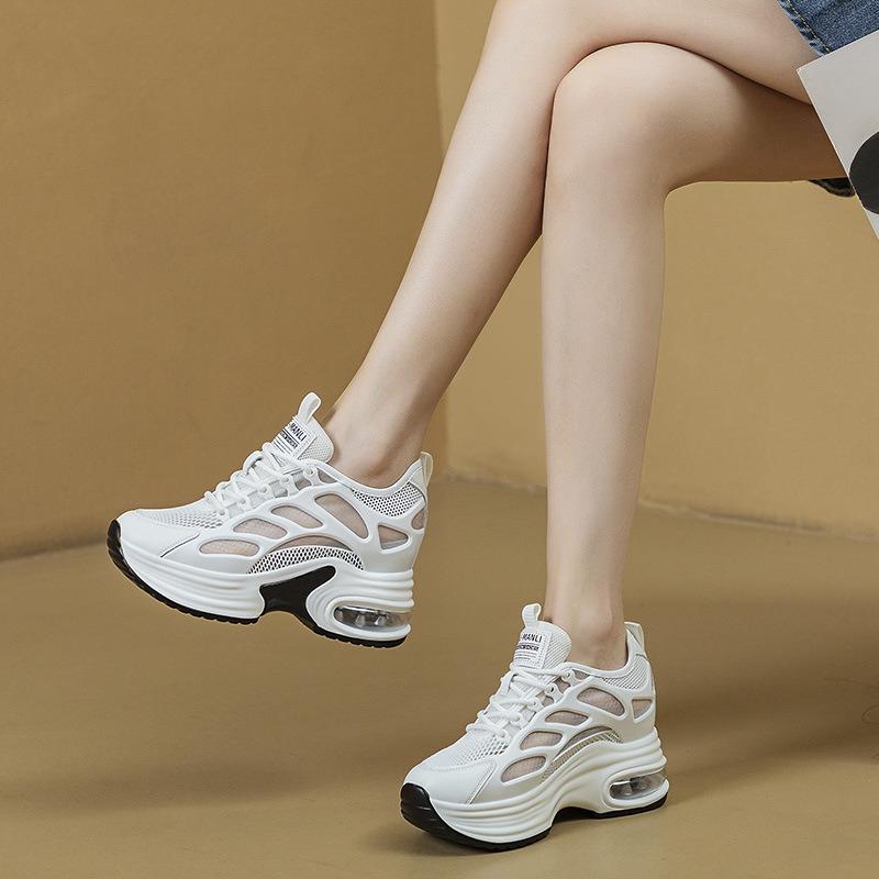 Trendy Summer Women's Shoes New Inner Height Increase Muffin Slope Heel Platform Casual Sports Shoes