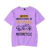 Never Underestimate An Old Man with A Motorcycle Graphic Tshirt Funny Tshirt Fashion Harajuku T-shirt Oversize Men Brand T-shirt