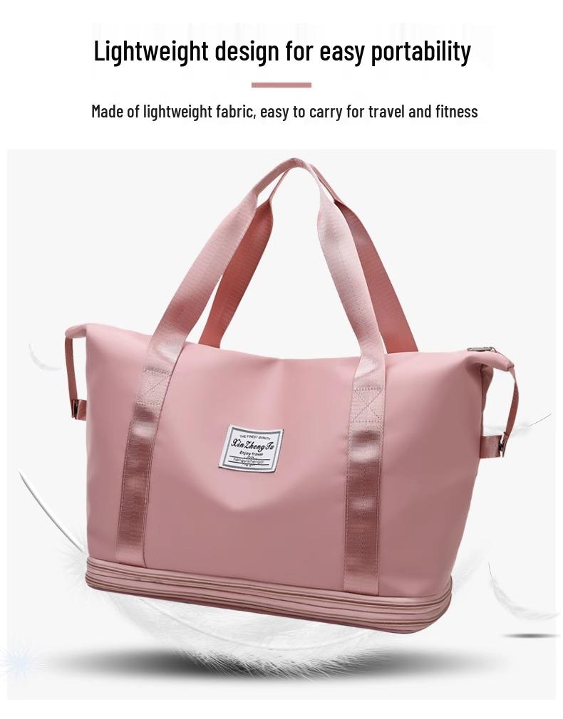 Expandable Water-Resistant Sports Bag with Wet/Dry Separation for Travel & Outdoor Activities