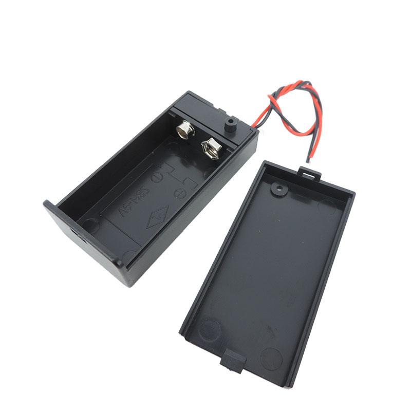 10pcs/lot 9V Battery Holder Box With Wire Lead ON/OFF Switch Cover Case 2pin wire for PP3 Box For DIY Power Supply Dock Holder