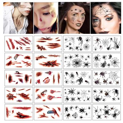 Diseño de Araña Impermeable Realista Pegatinas de Tatuaje para Rostro Tatuajes Temporales Pegatinas de Arte Corporal