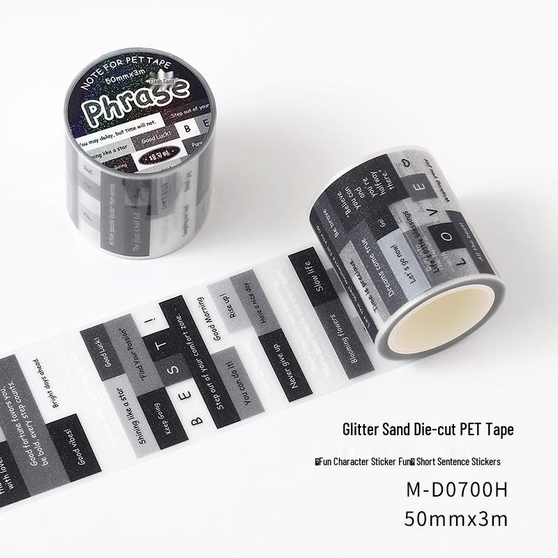 

Flash Sand Die-cut PET Adhesive Tape & Stickers - Happy Fun Series (6 Types)