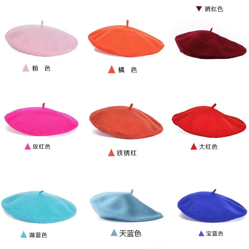 Acrylic Beret: Winter Retro Hat for Women, Fashionable Beret