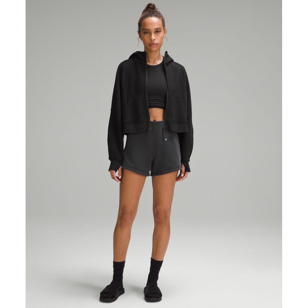 Lululemon Softstreme Kick Flare Mid Rise Short 4  Black