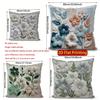 2D Floral 3D Embroidered Cushion Covers For Home Pattern Cushion Cover Suitable For Sofa Bedroom Car Pillow Cover