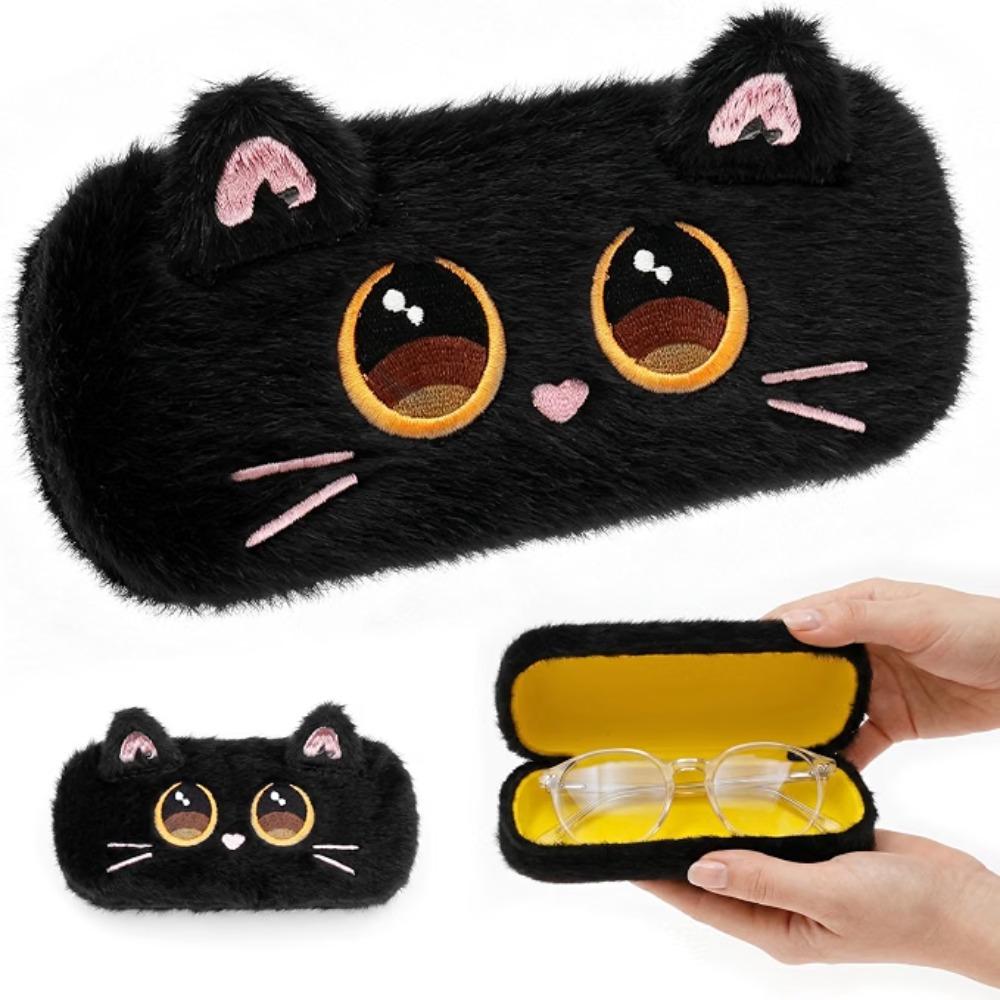 Plush Glasses Case Hard Shell Sunglasses Holder Portable Eyeglass Case