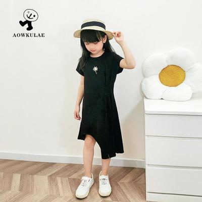 Trendy Koreaanse zomerjurk met korte mouwen voor meisjes