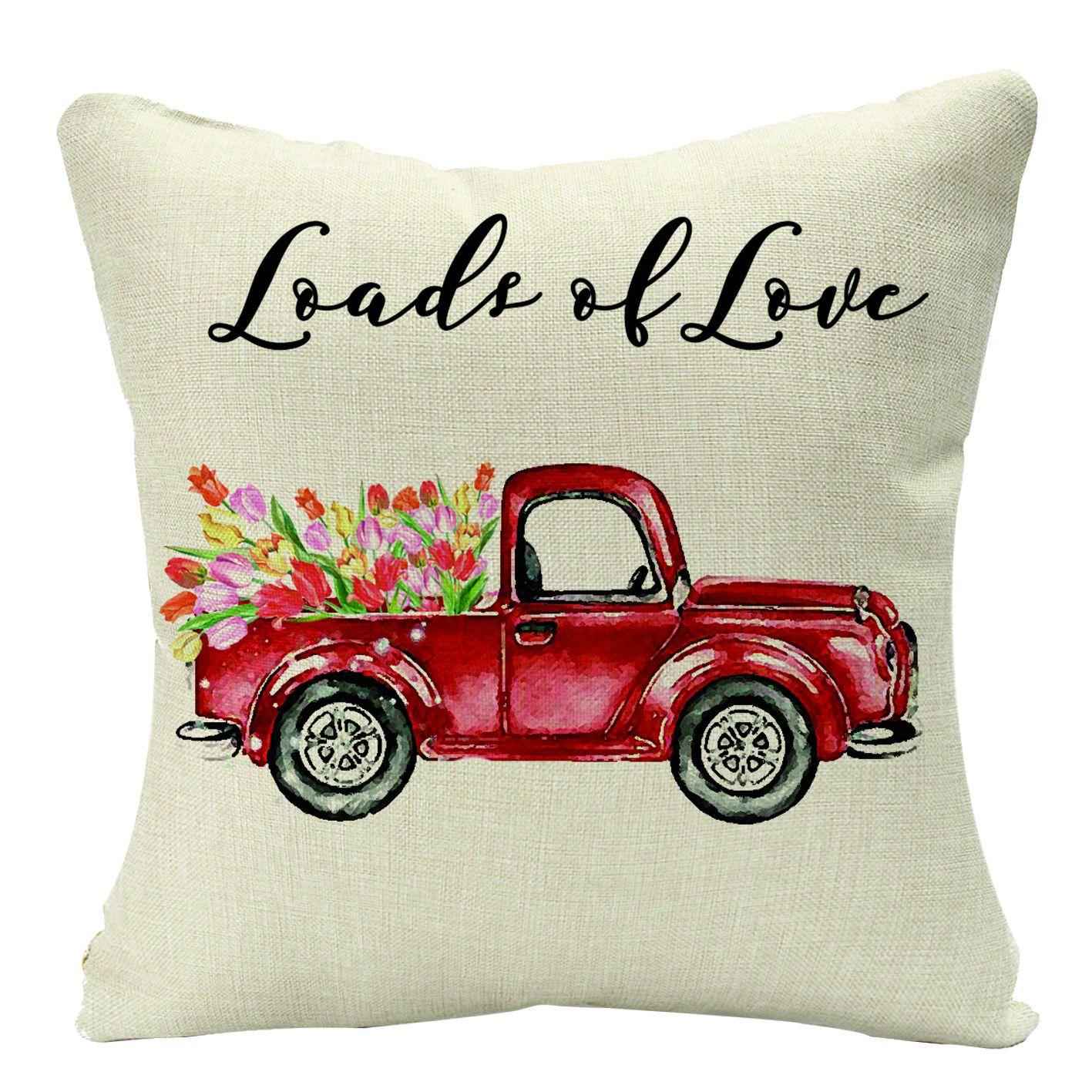

Valentine S Day Pillow Cover Love Linen Pillow Cover Home Sofa Pillow Cover Premium Durable Quality Useful Practical 45*45cm
