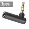 2 Stück 3,5 mm Stecker auf Buchse rechtwinklig 90 Grad Audio-Adapterbuchse