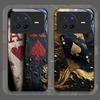 Creative The Ace of Spades Pattern Tempered Glass Phone Case for OPPO Reno 13F 12 11 Pro 10 SE Find X3 Lite X5 A79 A58 5G Cover