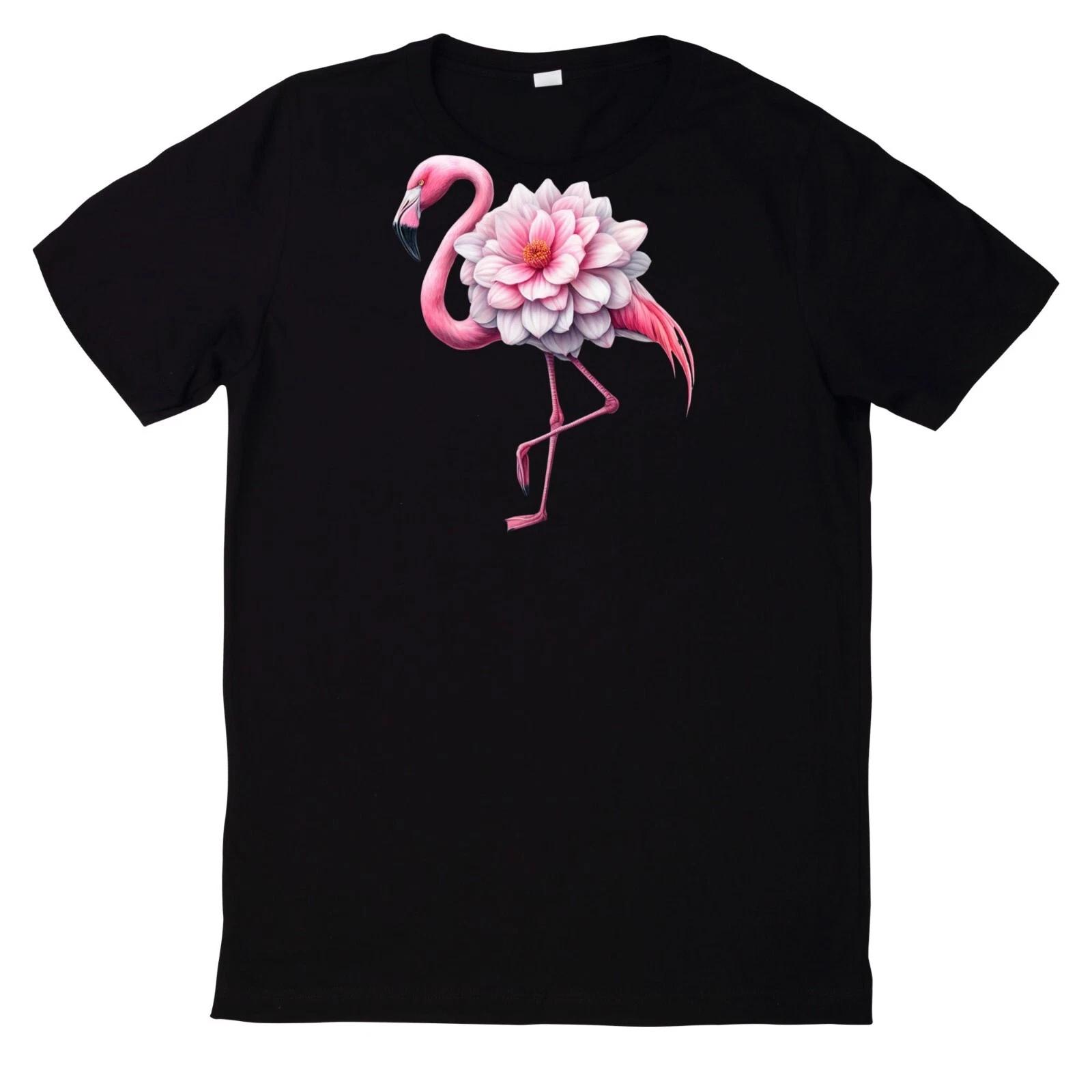 T-Shirt Rosa Blumen Flamingo Motiv XXXL