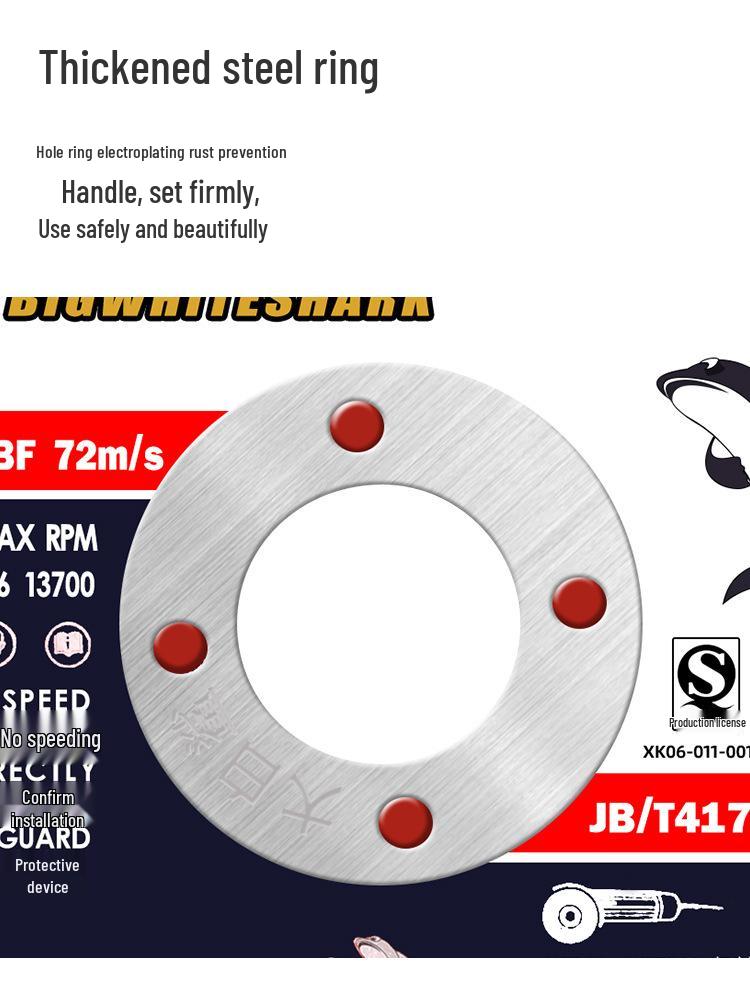 Great White Shark Dual-Purpose Grinder: 100*2.5 Metal & Stainless Steel Cutting Disc.