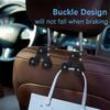 HZEL Bling Car Headrest Hooks, 2PCS Crystal Rhinestone 2 In 1 Vehicle Back Seat Purse Bag Hook for Woman Girl, Auto Interior Hanger Storage