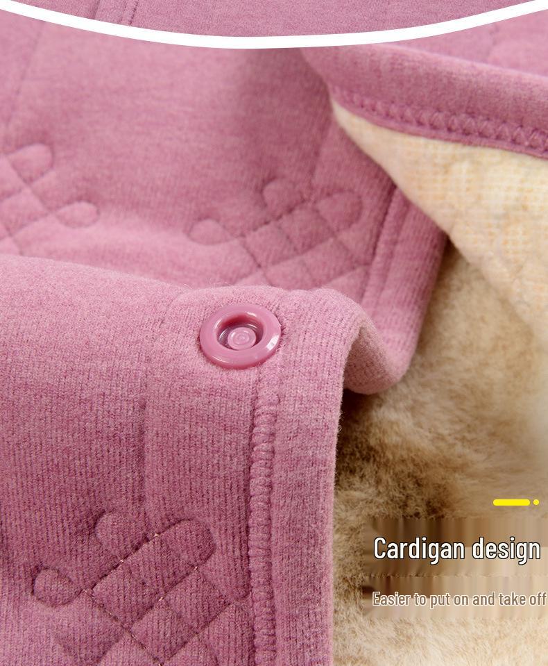 Warm Lambswool Velvet-Lined Cotton Clothing Set for Women & Grandmothers