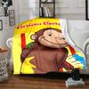 1pc Curious George (5) Blanket, Gift, for Men and Women, Soft Blanket, Good for Sofa Bed Couch Travel, Lightweight Flannel Blanket
