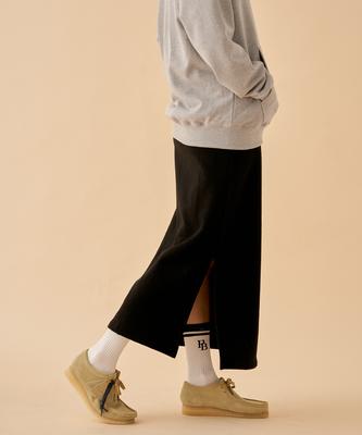 Paper Boy Basic Sweat Long Skirt - Black