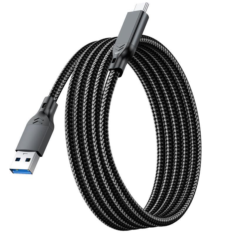 USB3.2 Typ A auf USB C Gen2 10Gbps Kabel Datenübertragung SSD Festplatte NVMe Kabel 3A 60W Schnellladung für iPhone 15 16 Samsung