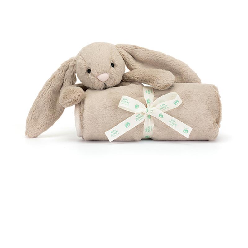 

JELLYCAT Shy Beige Bonnie Bunny Blanket Soothing Doll Periphery Shy Beige Bunny Blanket темно-коричневый