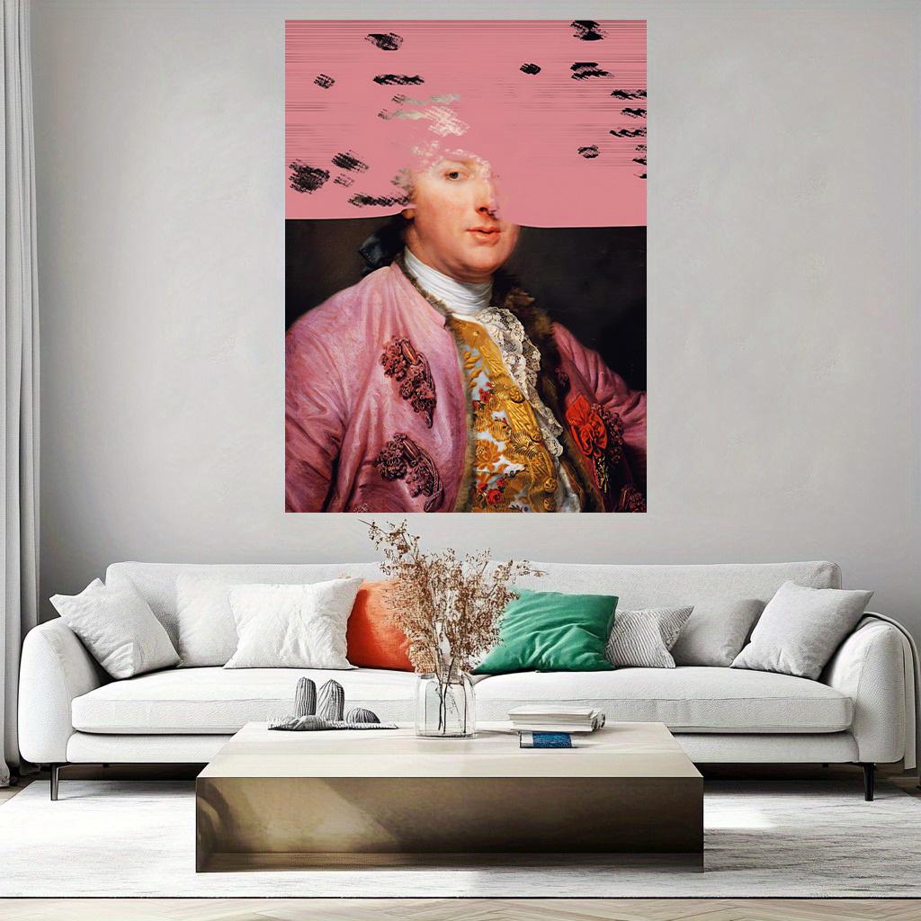 Portret Vintage Alterat Print Eclectic Artă Maximalistă Pictură pe Pânză Femeie Perete Suprareal Rococo Baroc Poster Decor Perete Casă