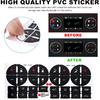 4 PCS AC Dash Button Repair Kit, Decal Replacement for Fixing Ruined Faded A/C Controls, AC & Radio Dash Buttons Decal Replacement Stickers,