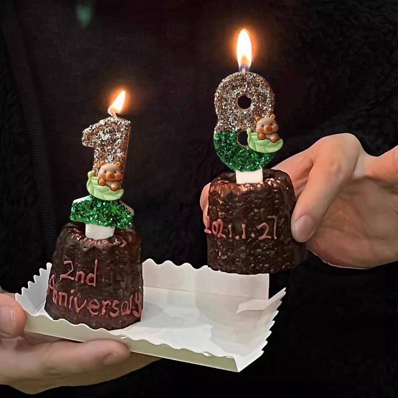 Birthday Candle Capybara 0-9 Number Candkes Kapibala Birthday Cake Decoration Cake Topper Baby Shower Anniversary Day Cake Decor