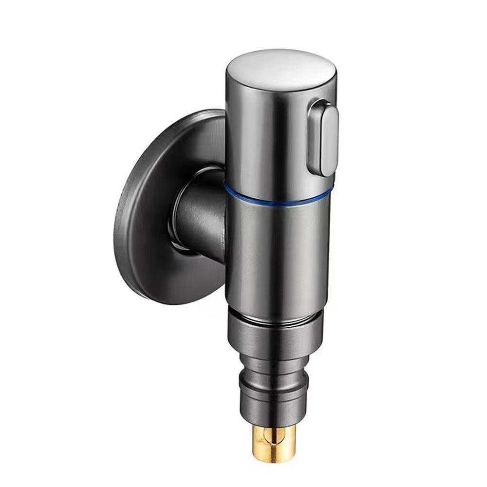 G1/2 Washing Machine Faucet Quick Opening Small Space Faucet Stainless Steel Water Tap  Bathroom