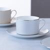 NARUMI Nova Cup and Saucer Gold and Set of perfect for suitable for tea or ideal as a wedding Comes in a gift Set, 270cc, Platinum, 2. Elegant,