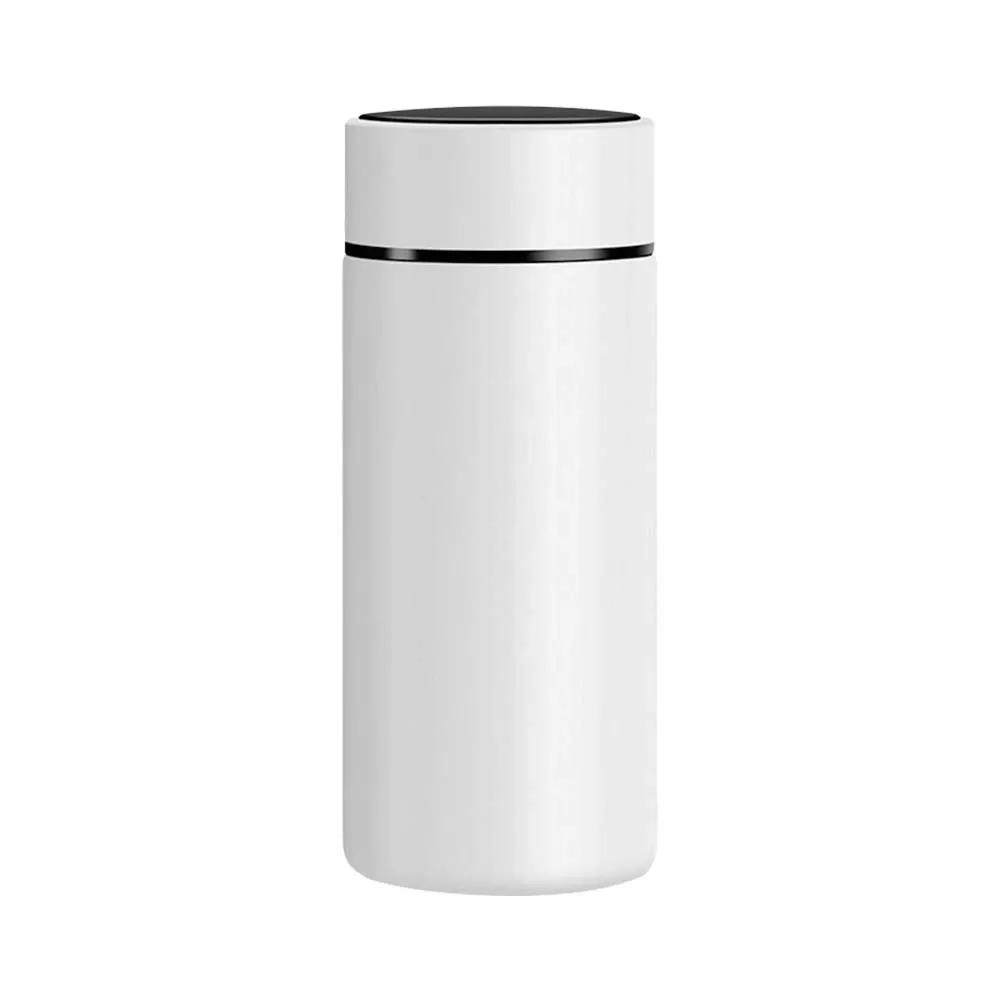 

200ml mini stainless steel insulated cup with smart temperature display lid, small vacuum flask for handbag office school 200ml белый