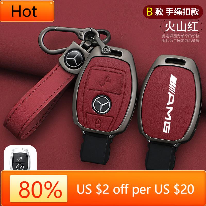 Vkhzm9 2025 New Car Key Case Fob Cover Protector Holder For Mercedes Benz A B C E Class GLS GLA GLK GLC CLS CLA AMG W204 W205 W212 W463