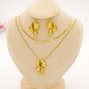 Elegant Water Drop Earring and Necklace Set - Simple, Fashionable Design for Women