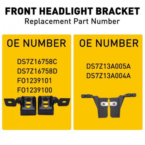Left Right Headlight Lamp Mount For 2013-2016 Ford Lincoln Fusion Brackets MKZ