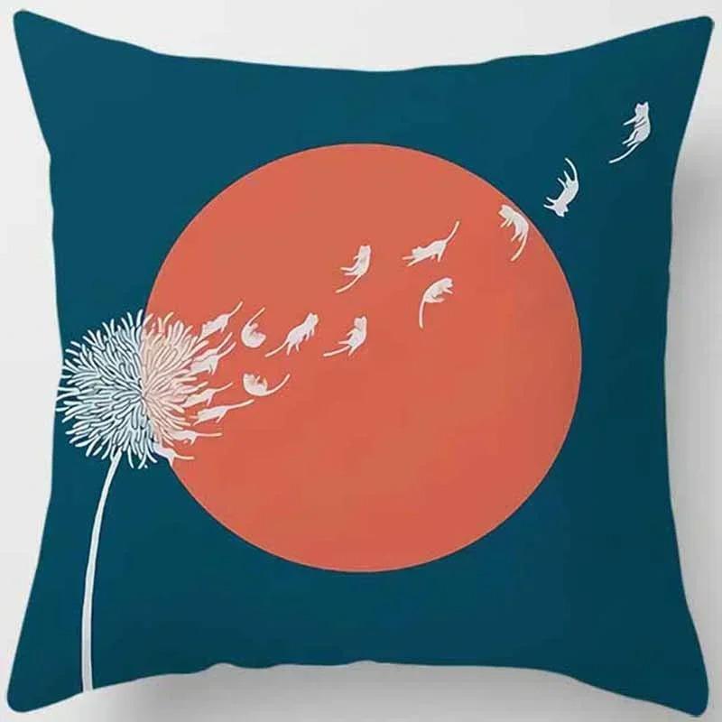 Heimdeko Löwenzahnmuster: Verträumte und skurrile Designs Muster Kissenbezug Geeignet für Sofa Schlafzimmer Auto Kissenbezug