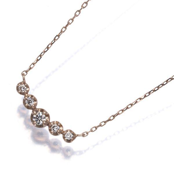 Used Canal 4 Necklace Diamond K10PG #196674