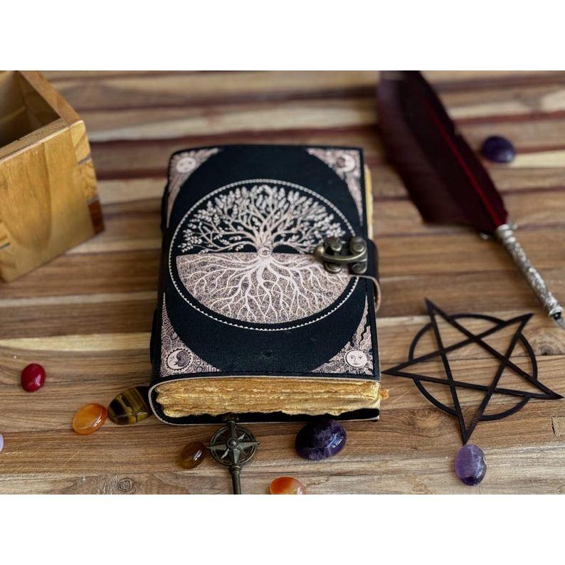 Leather Journal Tree of Life - Genuine Leather Notebooks For Women - Beautiful Journal For Sketches Book Traveling Book Blank Spell Book
