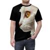 Cat Amber Eyes 3D Print TShirt for Men 2026 Cool Realistic Graphic Tee Trendy Streetwear Top Casual Fashion New Style