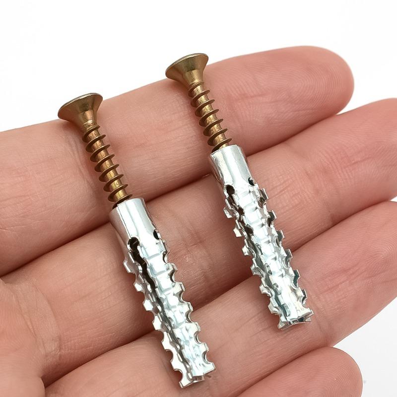 200/10Set Expansion Pipe for Hollow Walls Tile Drywall Anchors with Screw Self Tapping Screw Drilling Plug Expansion Bolt Tools
