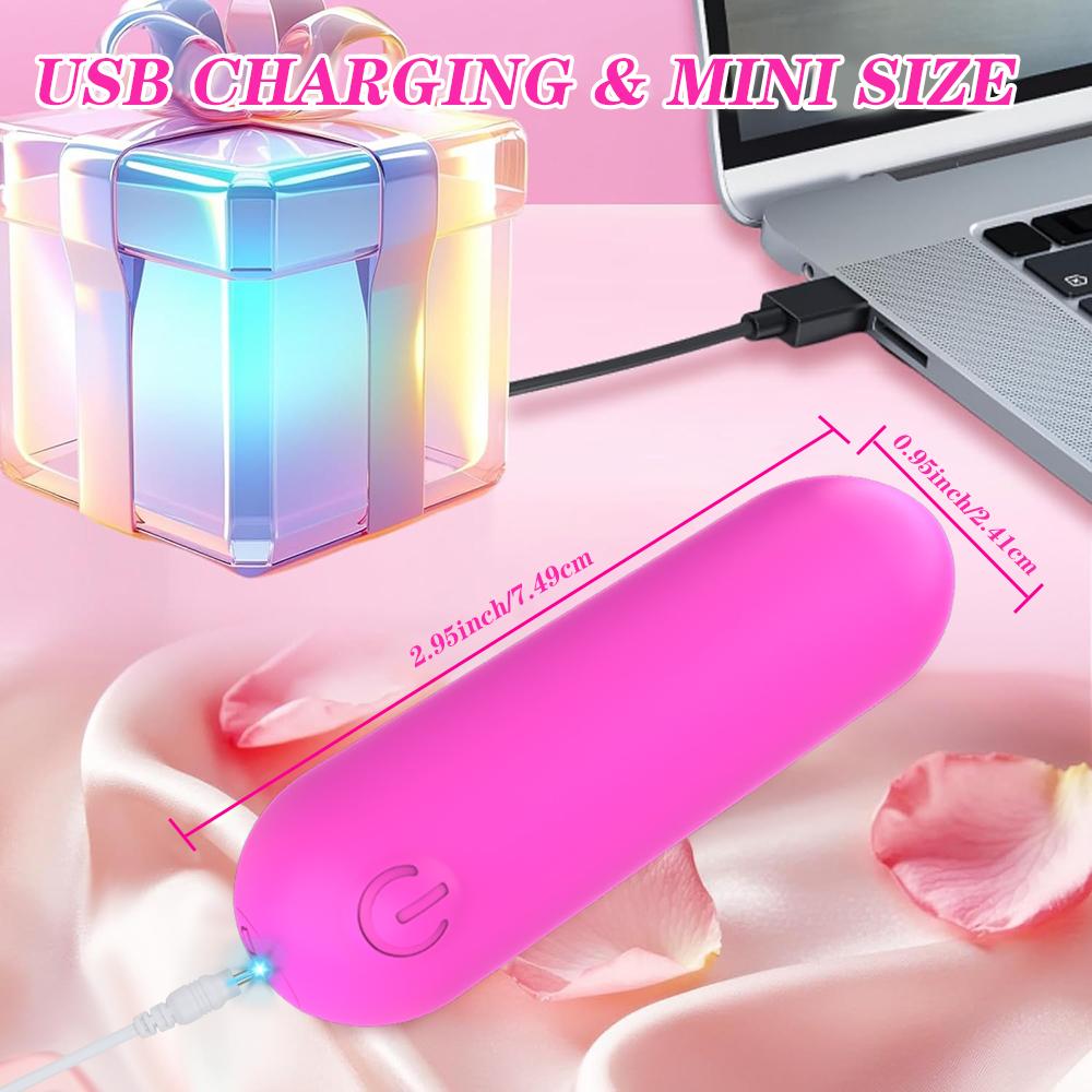 Powerful Bullet Vibrator Women Clitoral Stimulator USB Charge Vaginal G Spot Masturbation 10 Speed Vibrators Adult Sex Toys