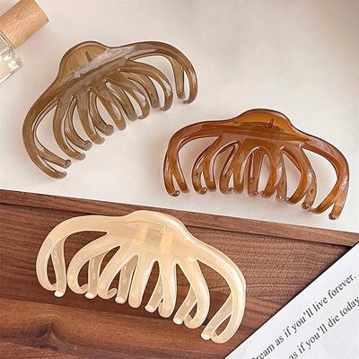 Sweet Simple Hair Claw For Women Girls Versatile Shark Clip  Hair Accessories Vintage Temperament Hair Claw Gifts