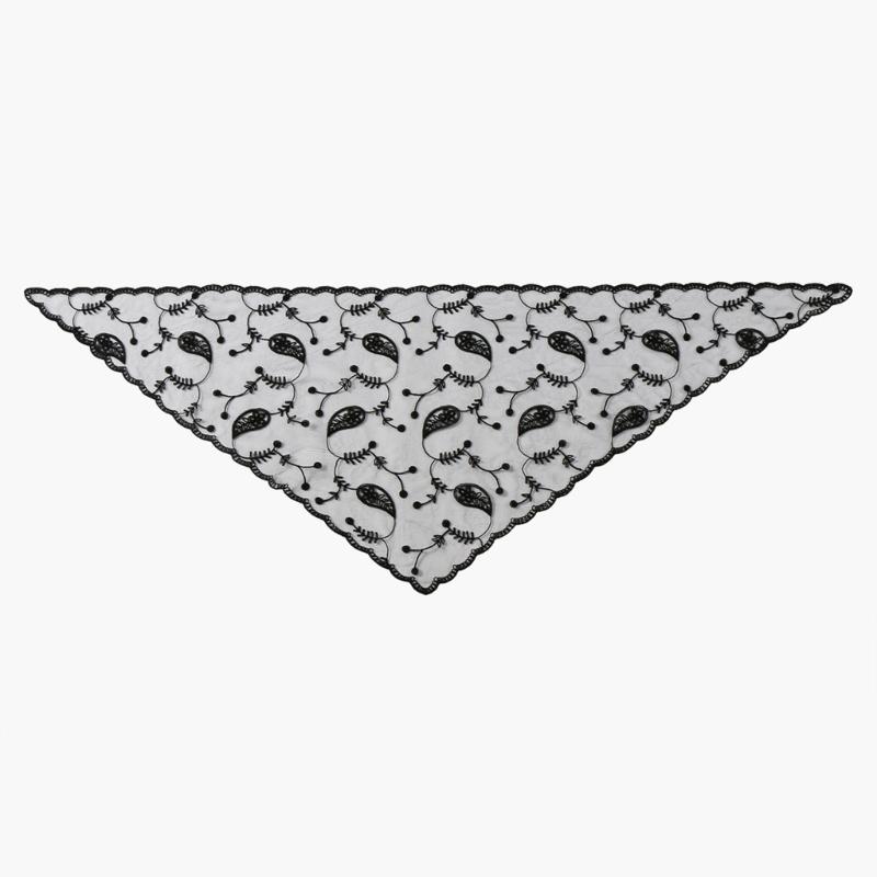 Multifunctional Lace Scarf Headwear Or Wrist Decors For Ladies Soft Polyester Headscarf Elegant Hair Accessory