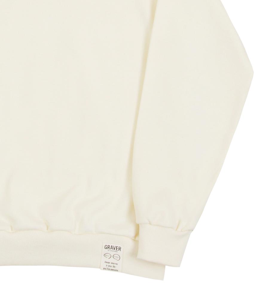 GRAVER [Unisex] Butterfly Sweatshirt_Cream
