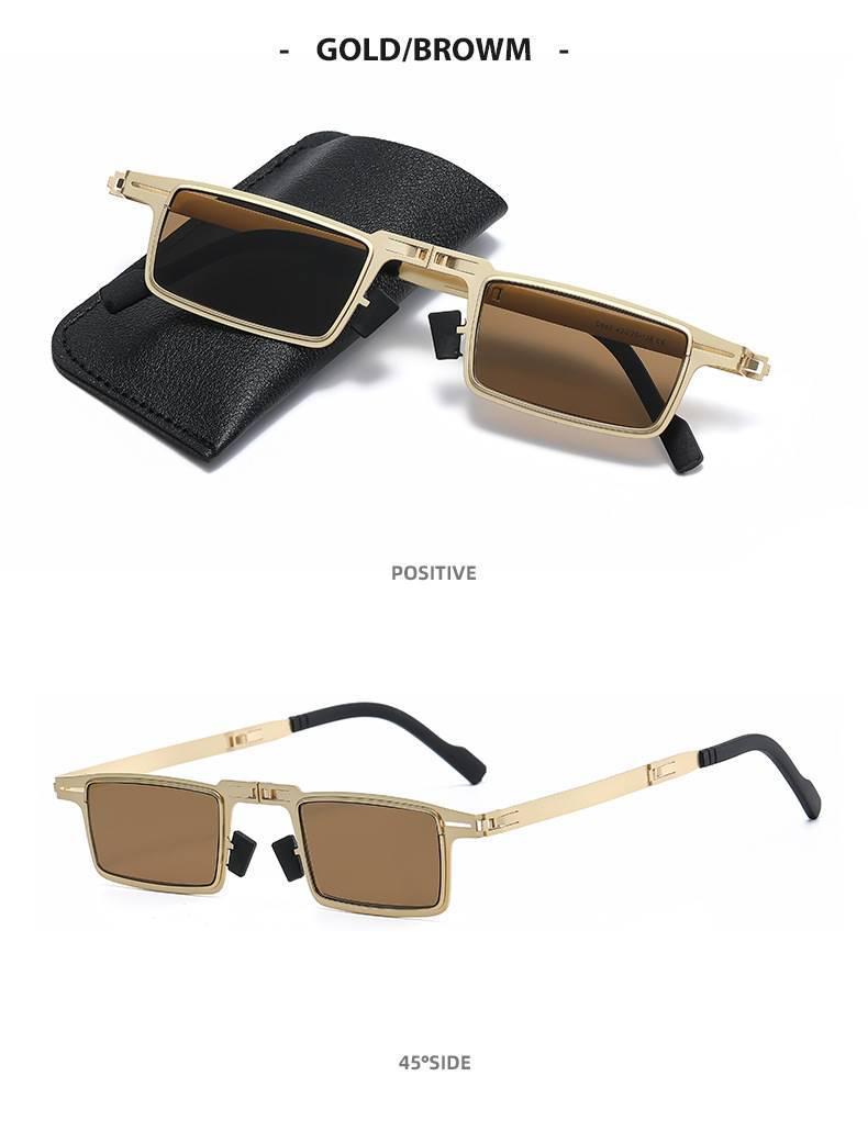 2024 Foldable Polarized UV Protection Sunglasses, Small Square Frame for Men & Women