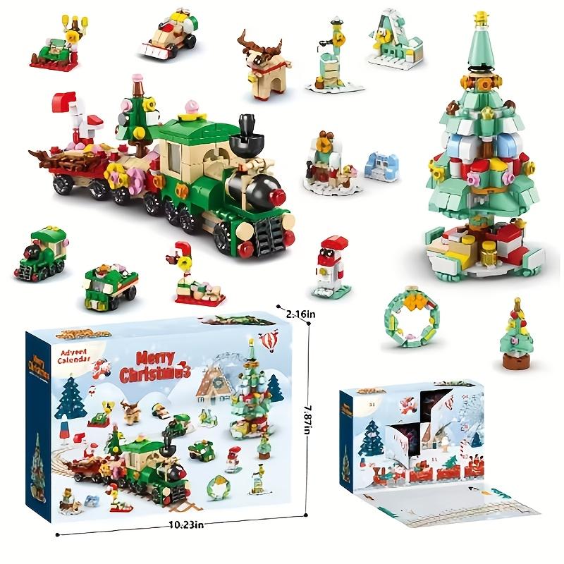 Christmas Theme Christmas Tree Train Building Blocks 544pcs, 6in1 Set, Kids Science Toy, Family Gathering, Birthday Gift