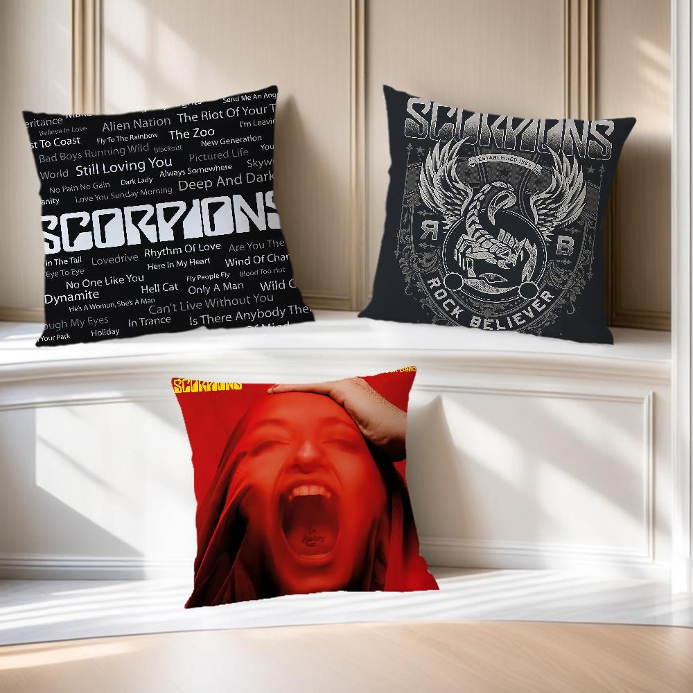 Cushion Cover S-ScorpionS Comfortable Soft Pillow Case for Sofa Band Living Room Home Office Decor and Protective Covers