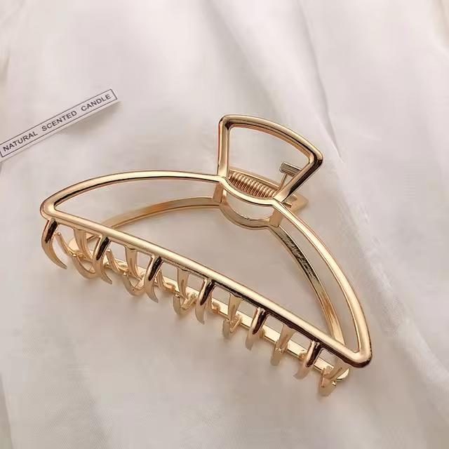 Fashion Metal Hair Claw For Women Gold Silver Color Cross Crab Hair Clip Korean Elegant Geometric Hairpin Girl Hair Accessories