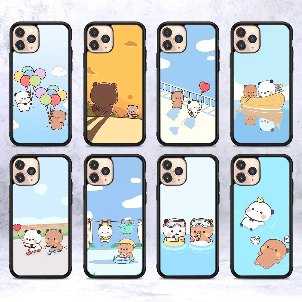 Cute Bubu Dudu Cartoon Phone Case For Iphone 11 12 13 14 15 Pro Max 17 16 Plus Hard PC+TPU Back Cover